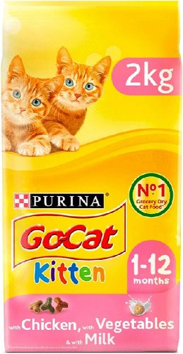 Go Cat Dry Kitten Food Chicken with Milk and Veg 2 kg
